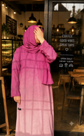 Plain Ombre Front Open Abaya in Premium Korean Georgette